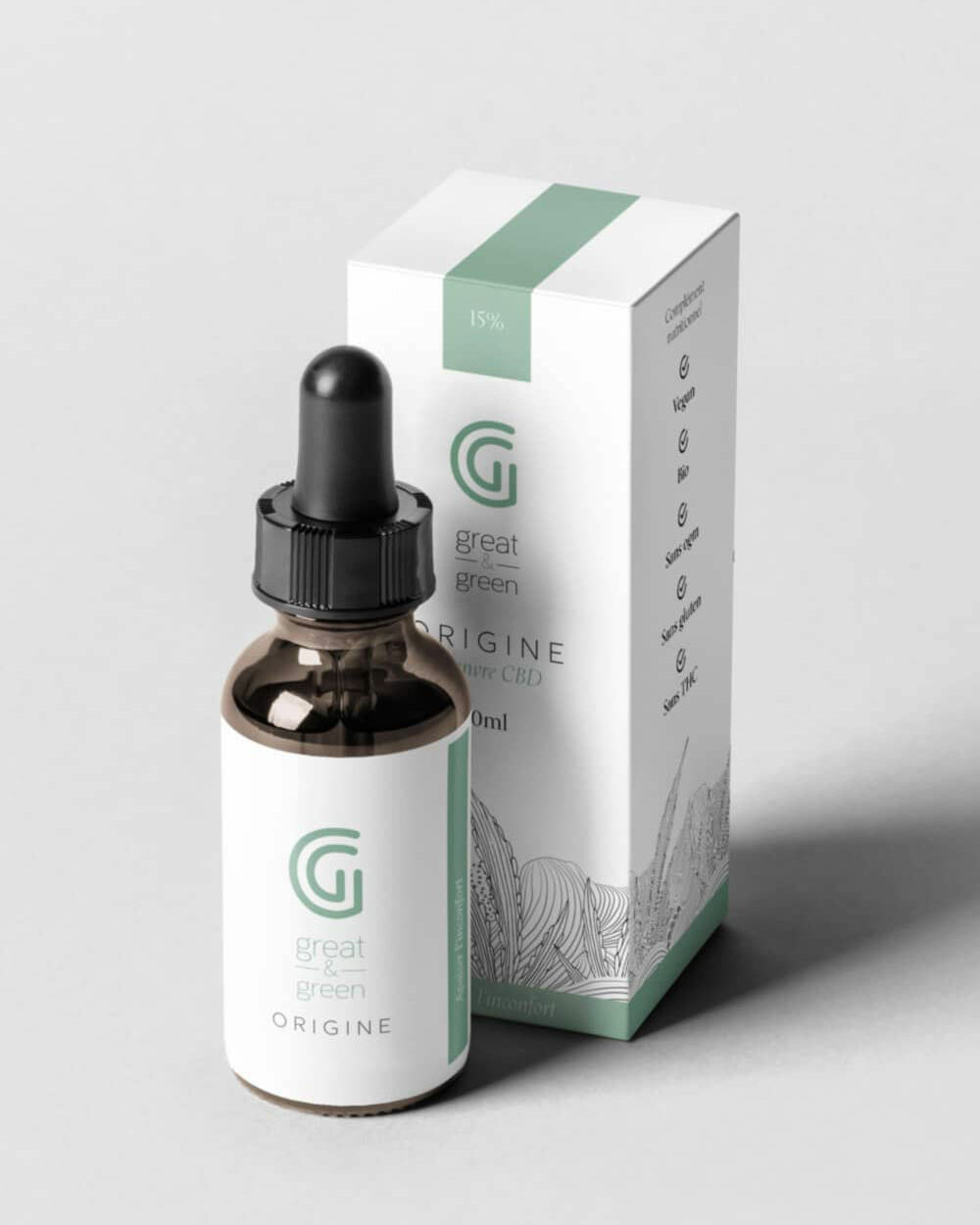 ORIGINE - Huile de CBD - Great and Green - 15%