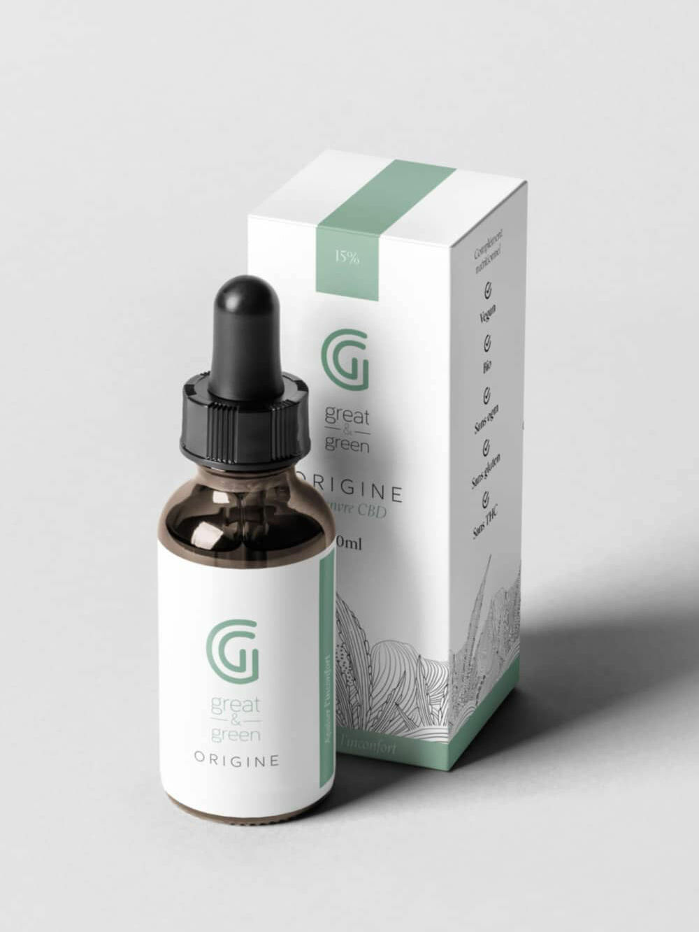 ORIGINE - Huile de CBD - Great and Green - 15%